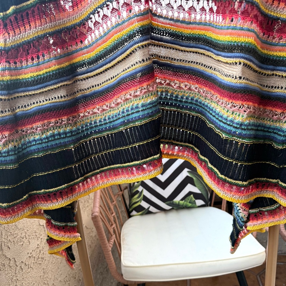 POLO RALPH LAUREN Blue Label Serape Southwestern Wrap Sweater - Picture 8 of 15